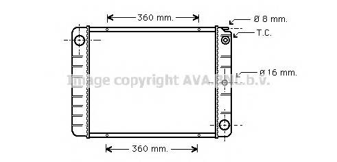 AVA QUALITY COOLING VO2027 Радиатор, охлаждение двигателя