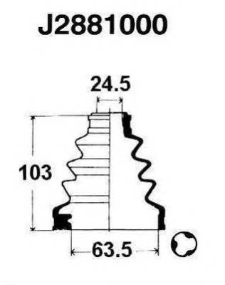 NIPPARTS J2881000 Комплект пылника, приводной