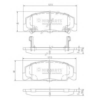 NIPPARTS J3604027 Комплект тормозных колодок,