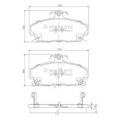 NIPPARTS J3604031 Комплект гальмівних колодок,