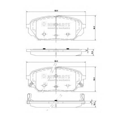 NIPPARTS N3600551 Комплект тормозных колодок,