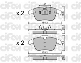 CIFAM 822-675-5 Комплект гальмівних колодок,