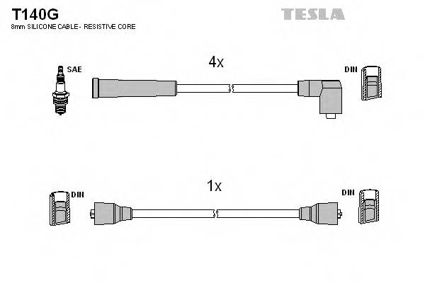 TESLA T140G Комплект проводов зажигания