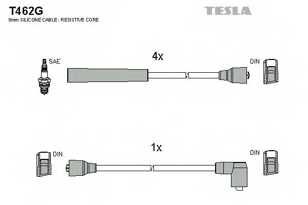 TESLA T462G Комплект дротів запалювання