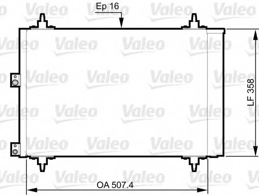 VALEO 814080 Конденсатор, кондиционер