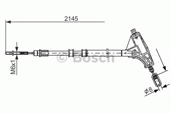 BOSCH 1 987 477 592 Трос, стояночная тормозная