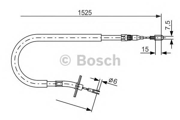 BOSCH 1 987 477 858 Трос, стоянкова гальмівна