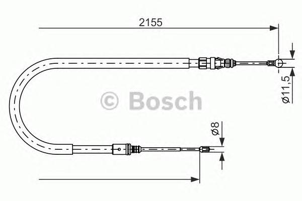 BOSCH 1 987 477 994 Трос, стояночная тормозная