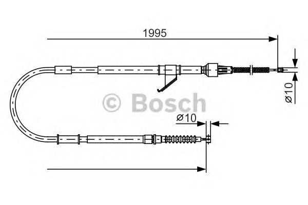 BOSCH 1 987 482 069 Трос, стоянкова гальмівна