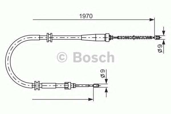 BOSCH 1 987 482 253 Трос, стояночная тормозная