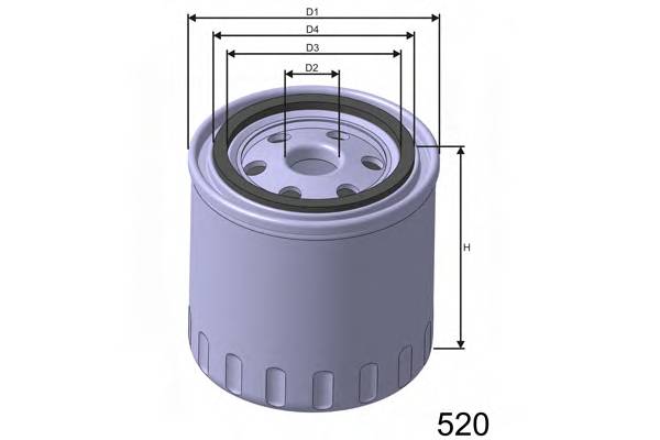 MISFAT Z457 FILTR OLEJU FIAT