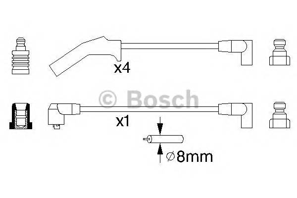 BOSCH 0 986 356 724 Комплект дротів запалювання