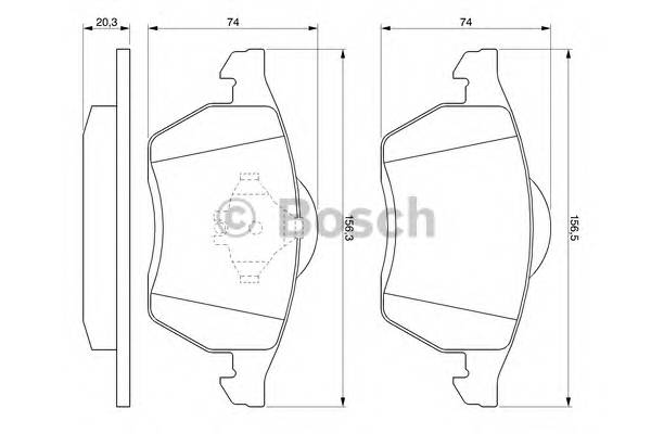 BOSCH 0 986 494 003 Комплект гальмівних колодок,