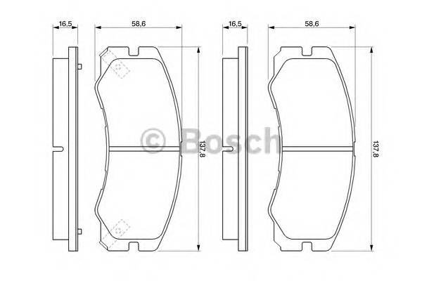 BOSCH 0 986 424 366 Комплект тормозных колодок,