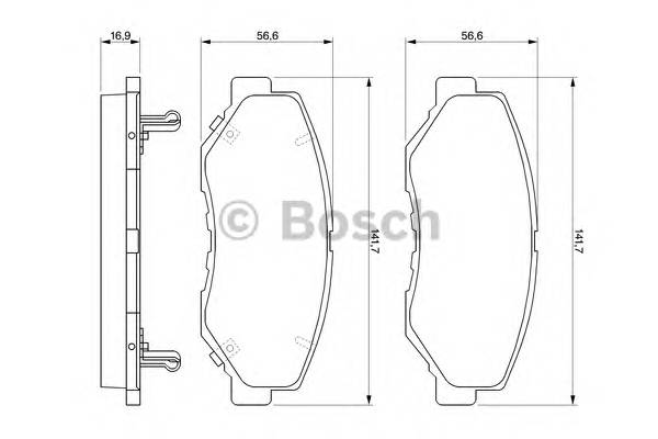 BOSCH 0 986 424 809 Комплект гальмівних колодок,