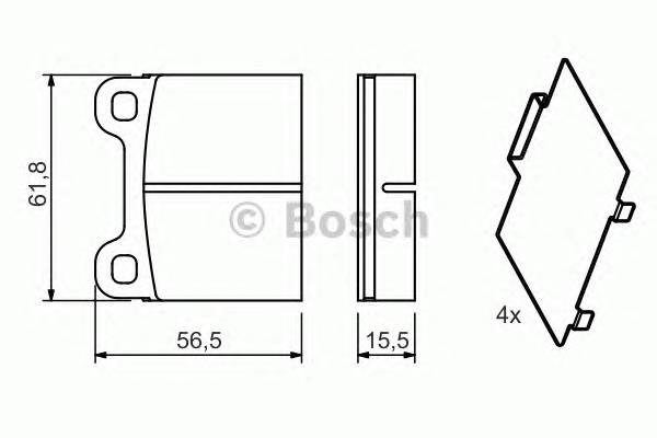 BOSCH 0 986 466 302 Комплект тормозных колодок,