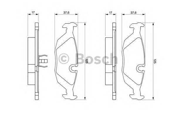 BOSCH 0 986 466 751 Комплект тормозных колодок,