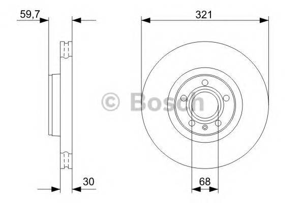 BOSCH 0 986 479 300 Гальмівний диск