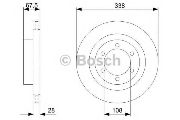 BOSCH 0 986 479 304 Тормозной диск