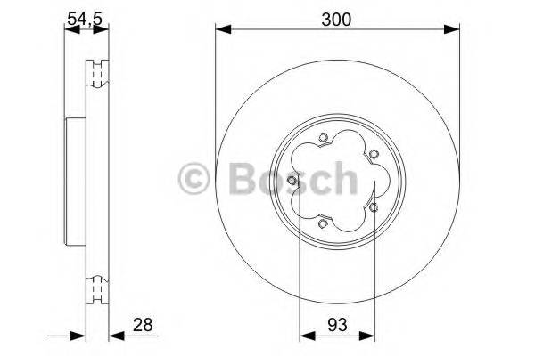 BOSCH 0 986 479 307 Гальмівний диск