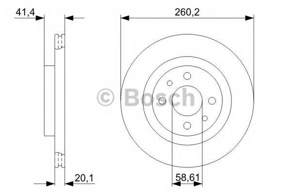 BOSCH 0 986 479 346 Тормозной диск