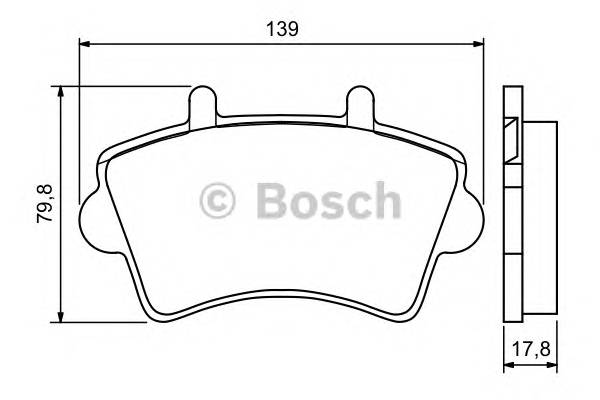 BOSCH 0 986 494 031 Комплект тормозных колодок,