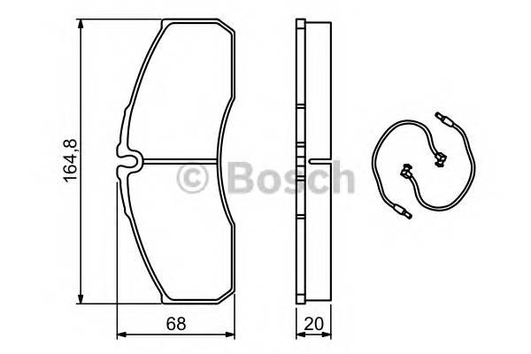 BOSCH 0 986 494 273 Комплект тормозных колодок,