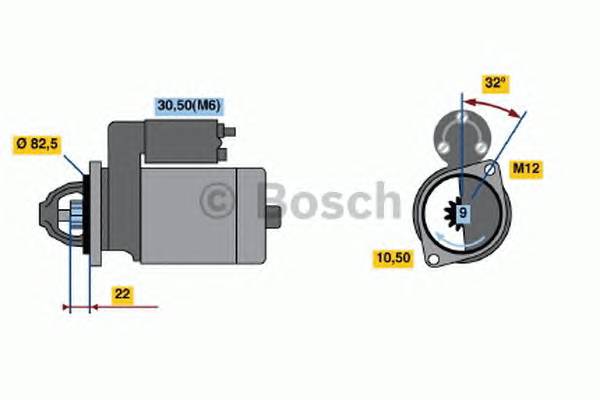 BOSCH 0 001 107 045 Стартер