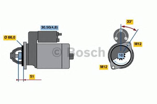 BOSCH 0 001 108 405 Стартер