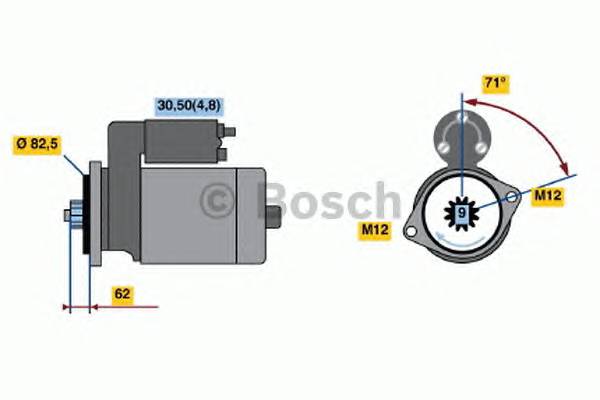 BOSCH 0 001 125 607 Стартер