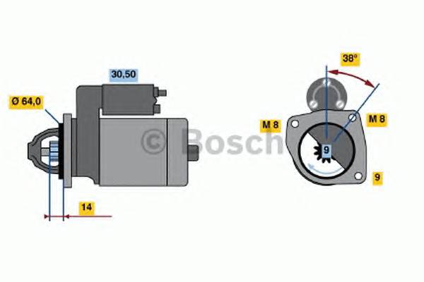 BOSCH 0 986 021 590 Стартер