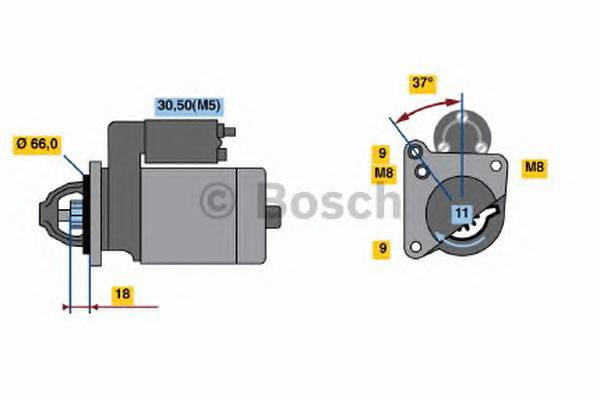 BOSCH 0 986 021 651 Стартер