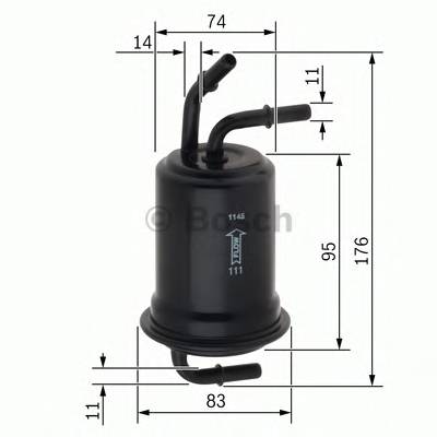 BOSCH F 026 403 012 Паливний фільтр