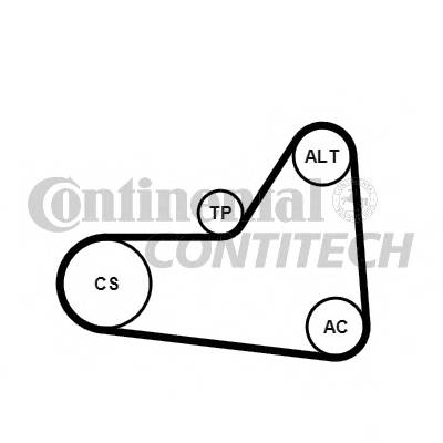 CONTITECH 6PK1070K1 Полікліновий ремінний комплект