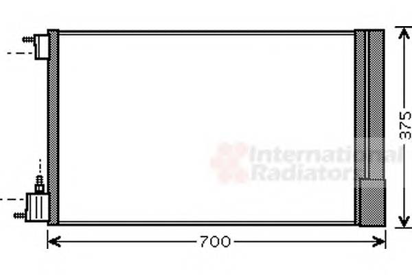 VAN WEZEL 37005478 Конденсатор, кондиционер