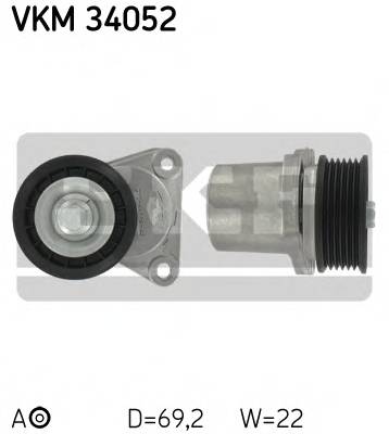 SKF VKM 34052 Натяжной ролик, поликлиновой