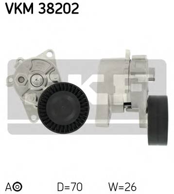 SKF VKM 38202 Натяжной ролик, поликлиновой