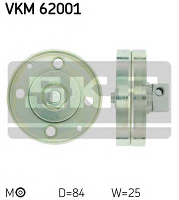 SKF VKM 62001 Натяжний ролик, полікліновий