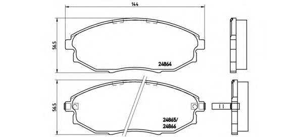 BREMBO P 10 007 Комплект тормозных колодок,