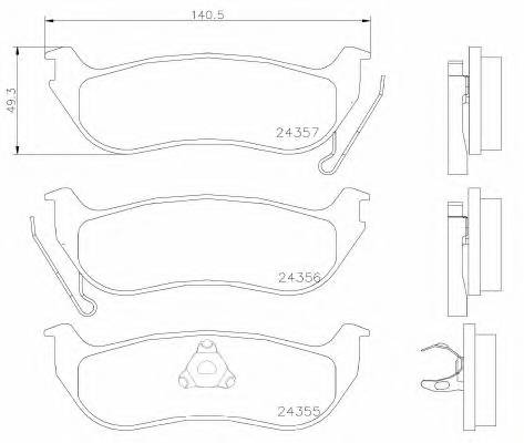 BREMBO P 37 009 Комплект тормозных колодок,