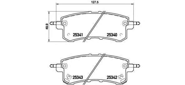 BREMBO P 56 082 Комплект гальмівних колодок,