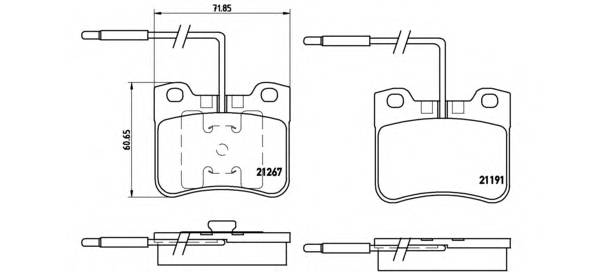 BREMBO P 61 047 Комплект гальмівних колодок,