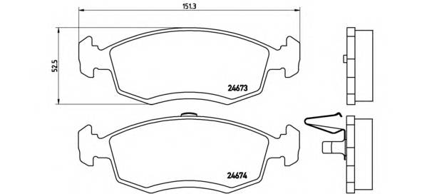 BREMBO P 68 039 Комплект тормозных колодок,