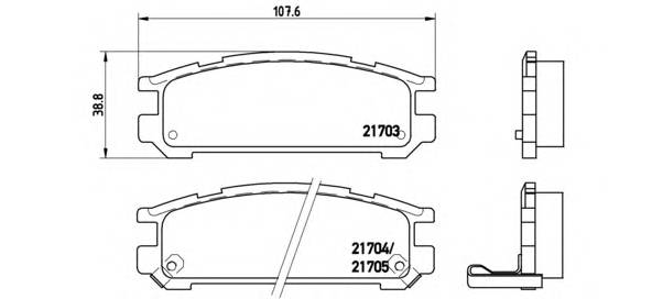 BREMBO P 78 005 Комплект гальмівних колодок,