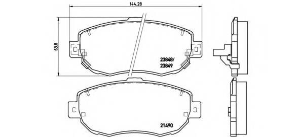 BREMBO P 83 037 Комплект тормозных колодок,