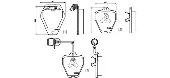 BREMBO P 85 038 Комплект тормозных колодок,