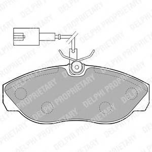 DELPHI LP1748 Комплект тормозных колодок,