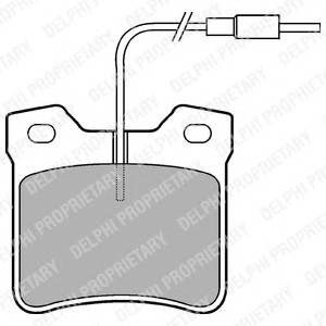 DELPHI LP667 Комплект гальмівних колодок,