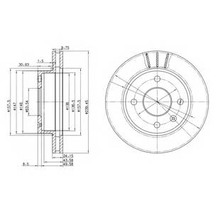 DELPHI BG2367 Тормозной диск