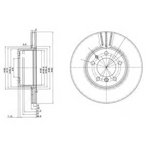 DELPHI BG2433 Тормозной диск